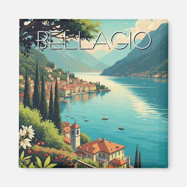 Aimant Le lac de Côme Bellagio Italie (Devant)