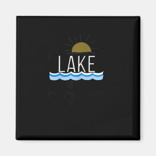 Aimant Le lac est mon endroit heureux Cadeau de navigatio