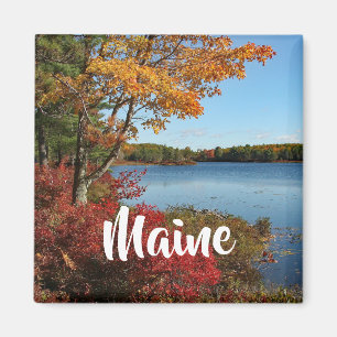 Aimant Le lac Maine Acadia Photo d'automne