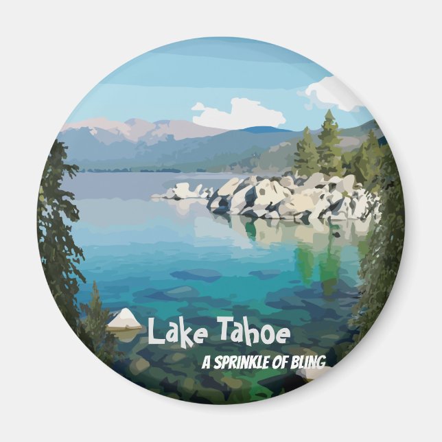 Aimant Le lac Tahoe Un parfum de bling California (Devant)