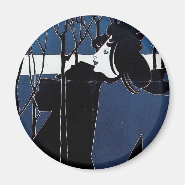 Aimant Le livre de poche ~ Dame bleue (Devant)