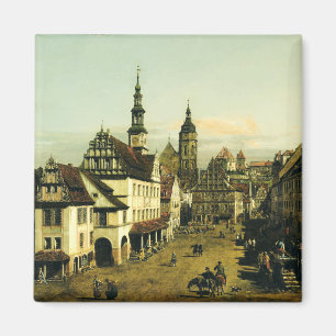 Aimant Le Marché de Pirna par Bernardo Bellotto