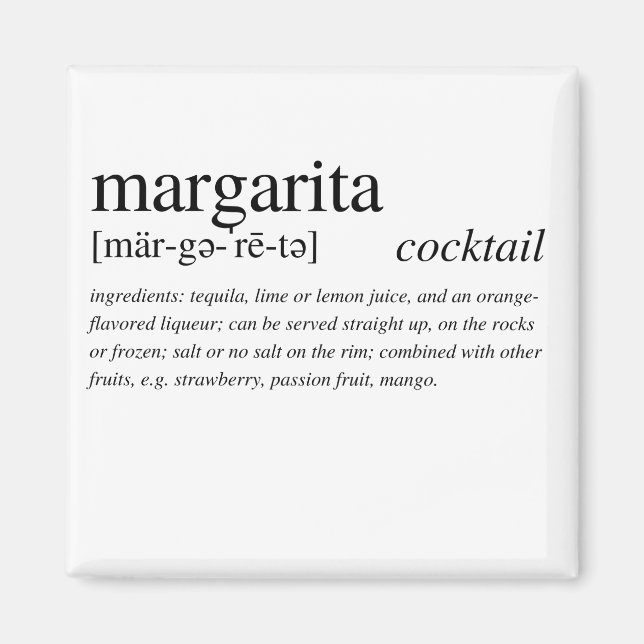 Aimant Le Margarita, le cocktail parfait de tequila (Devant)