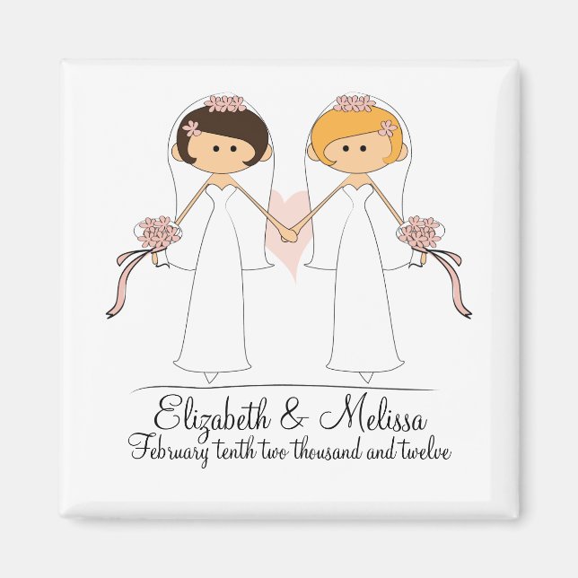 Aimant Le Mariage de mariée et de mariée privilégie le Ma (Devant)