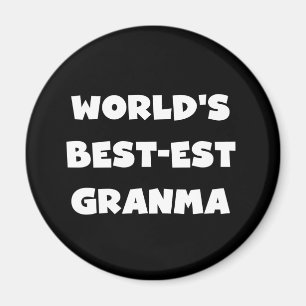 Aimant Le meilleur Granma noir et blanc du monde