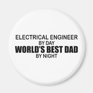 Aimant Le meilleur papa du monde - ingénieur électrique