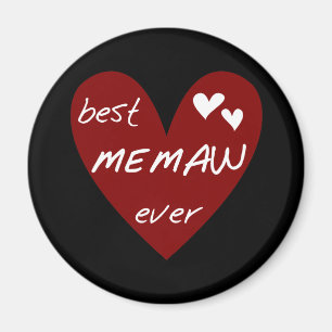 Aimant Le meilleurs T-shirts et cadeaux de Memaw de coeur