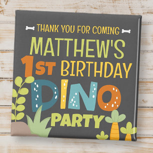 Aimant Le Merci d'anniversaire de la petite Dino Dinosaur