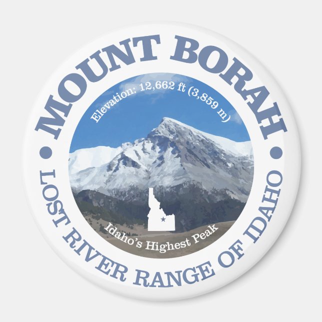 Aimant Le mont Borah (Devant)