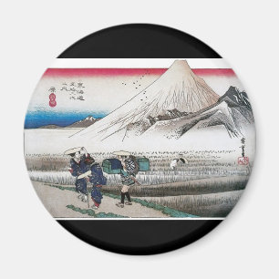 Aimant Le mont Fuji pendant le matin, Japon circa