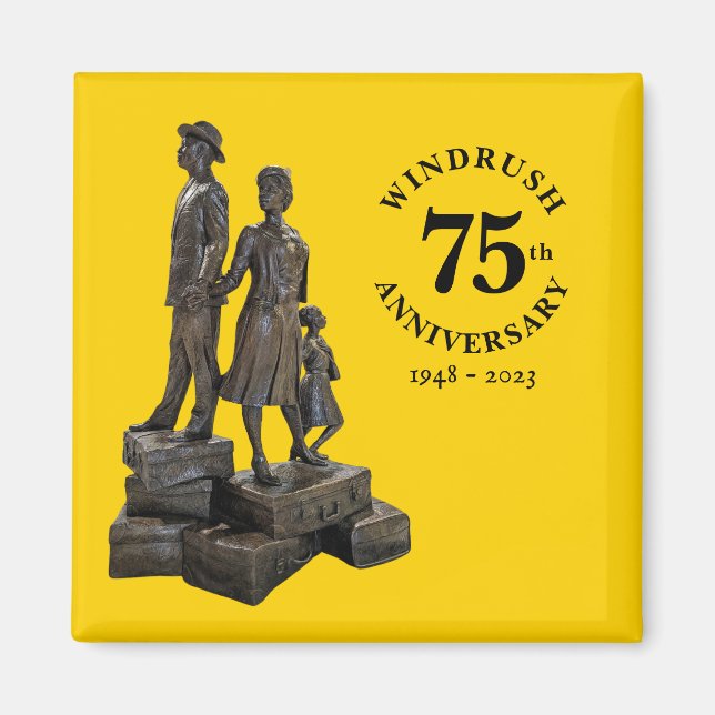 Aimant Le monument du 75e anniversaire de Windrush (Devant)