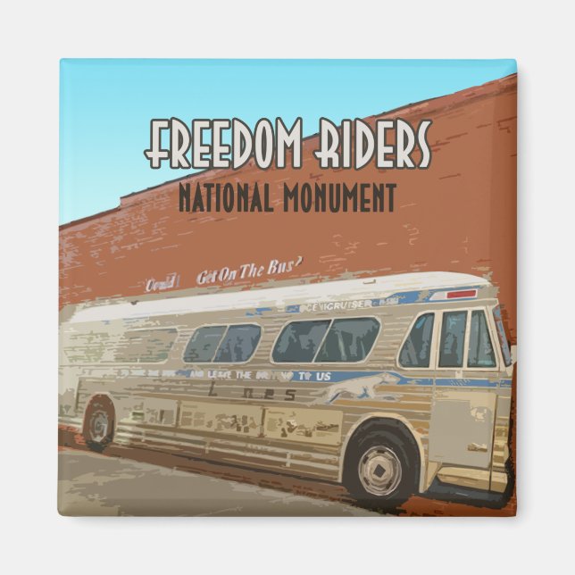 Aimant Le monument national Freedom Riders Alabama (Devant)