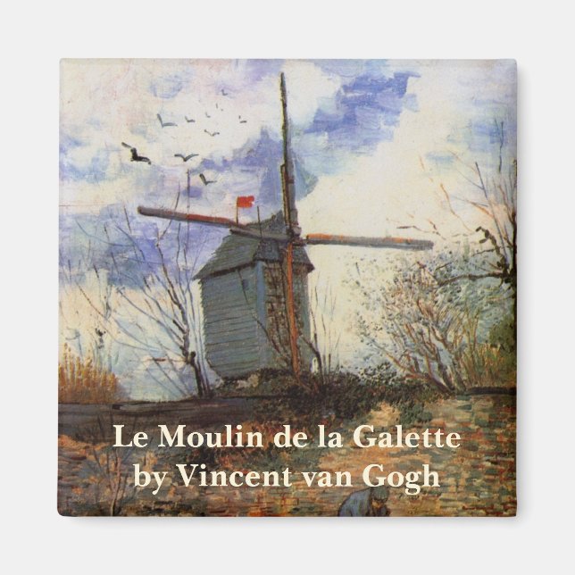 Aimant Le Moulin de la Galette par Vincent van Gogh (Devant)