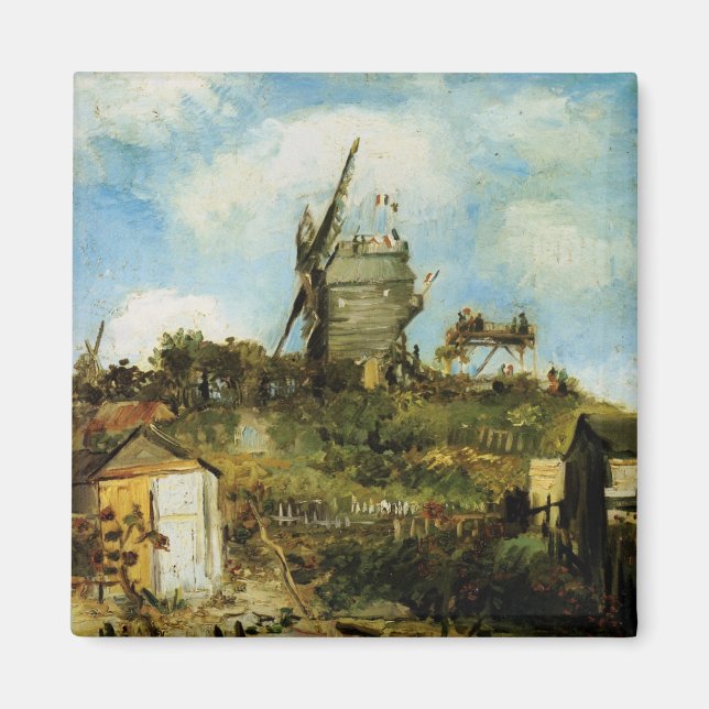 Aimant Le Moulin de la Galette par Vincent van Gogh (Devant)