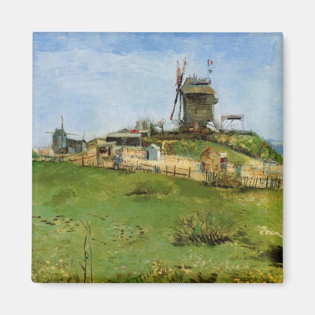Aimant Le Moulin de la Galette par Vincent van Gogh (Devant)