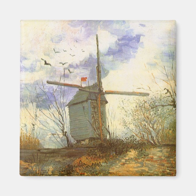 Aimant Le Moulin Galette par Vincent van Gogh, Windmills (Devant)
