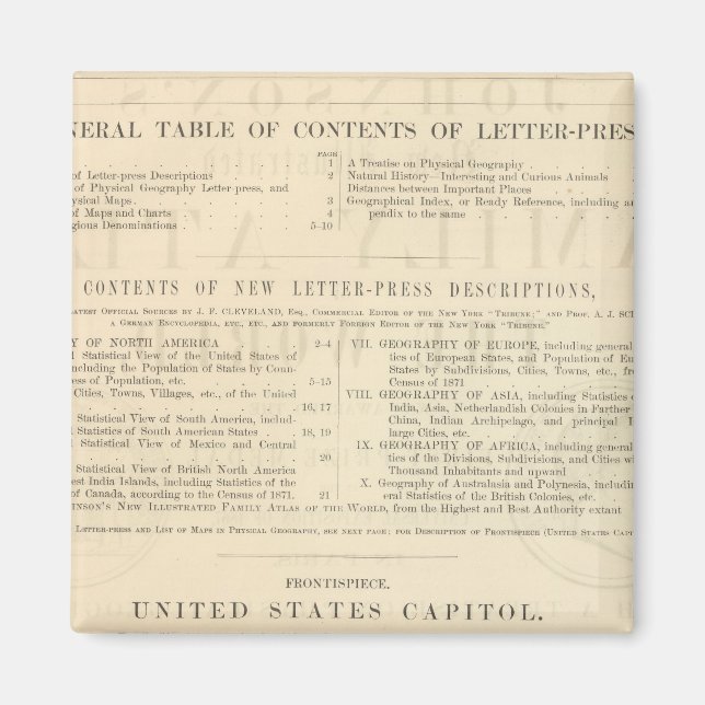 Aimant Le nouvel atlas familial illustré de Verso Johnson (Devant)