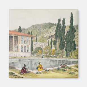 Aimant Le palais et les jardins d'Ashref, Perse, plat 80