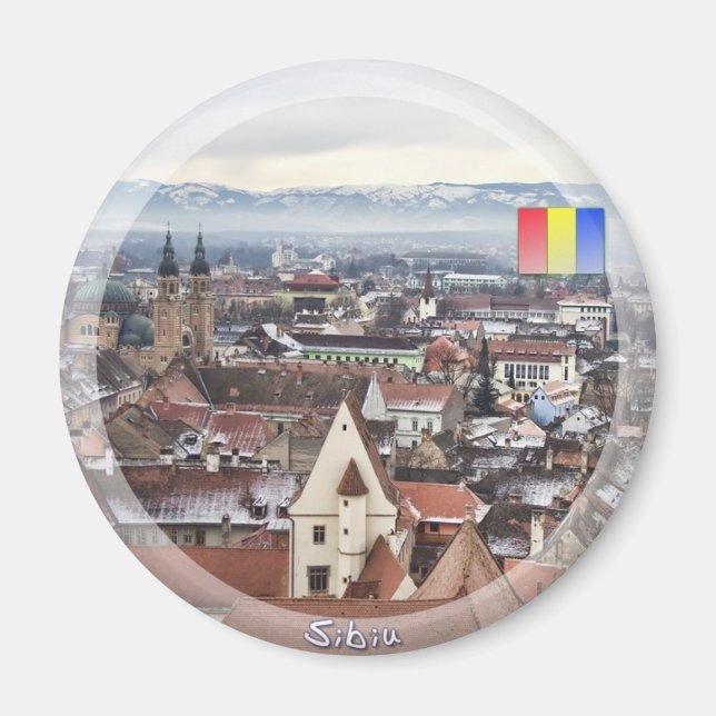 Aimant Le panorama de Sibiu (Devant)