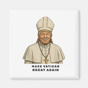 Aimant Le pape Trump drôle Trump Vatican Christian Retro 