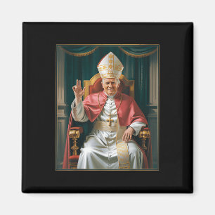 Aimant Le pape Trump drôle Trump Vatican Christian Retro