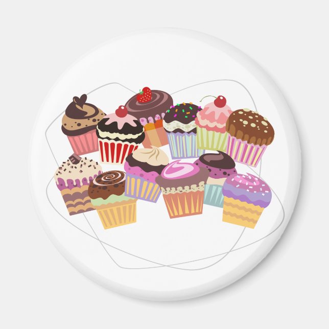 Aimant Le paradis des cupcakes (Devant)