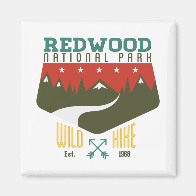 Aimant Le parc national de Redwood (Devant)