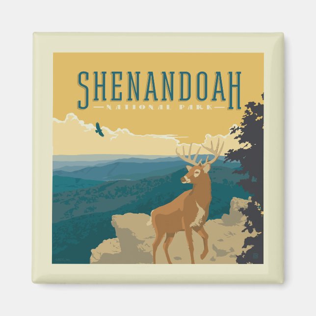Aimant Le Parc national de Shenandoah | Cerf (Devant)