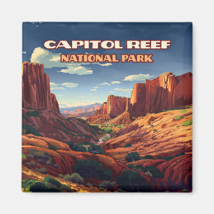 Aimant Le Parc National du Capitol Reef Utah Désert Vinta