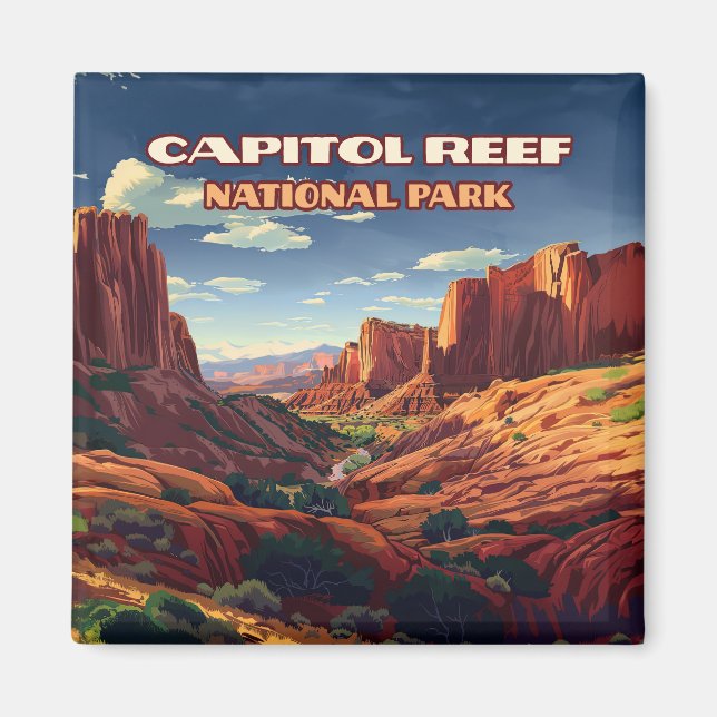 Aimant Le Parc National du Capitol Reef Utah Désert Vinta (Devant)