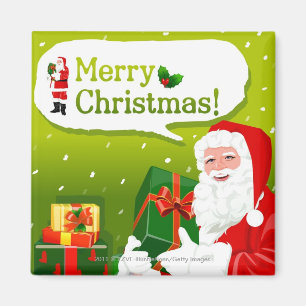 Aimant Le père noël avec des cadeaux