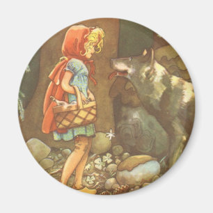 Aimant Le Petit Chaperon Rouge, Conte de Fées Vintage
