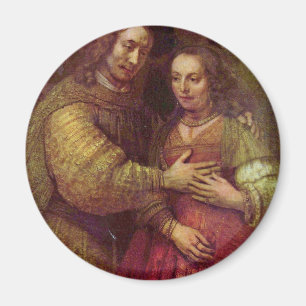 Aimant Le petit groupe juif de jeune mariée (le couple)
