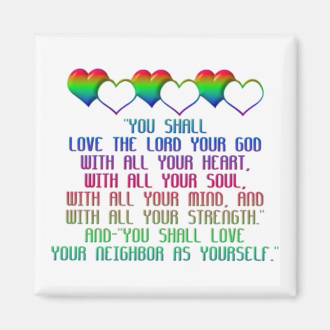 Aimant Le plus grand commandement (Devant)