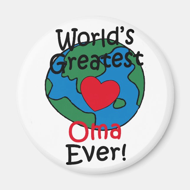 Aimant Le plus grand Oma Heart du monde (Devant)
