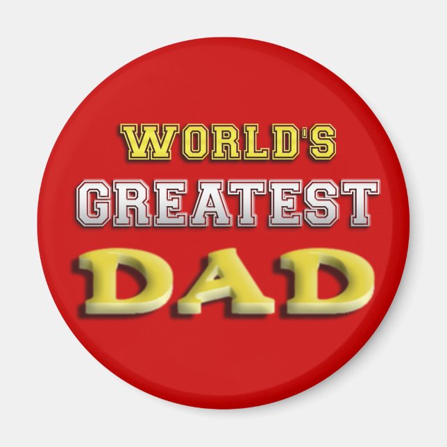Aimant Le plus grand papa du monde (Devant)