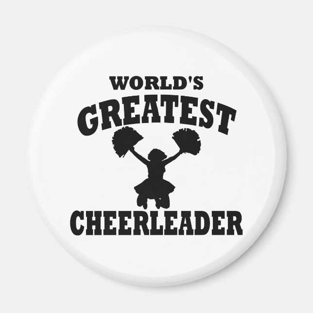 Aimant Le plus grand pom-pom girl du monde (Devant)