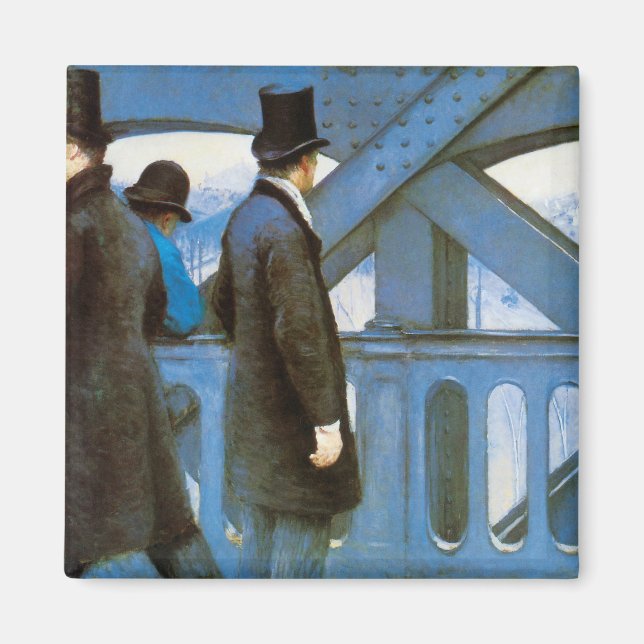 Aimant Le Pont de l'Europe par Gustave Caillebotte (Devant)
