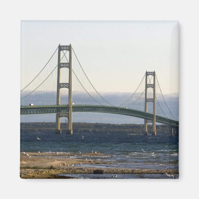 Aimant Le pont Mackinac enjambant les détroits de 4 (Devant)