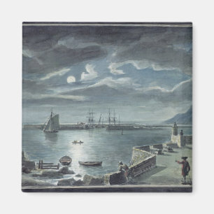 Aimant Le port et le Cobb, Lyme REGIS par clair de lune