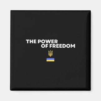 Aimant Le pouvoir de la liberté Symbole du drapeau ukrain