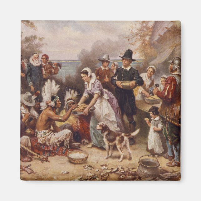 Aimant Le premier Thanksgiving 1621 | c.1932 (Devant)