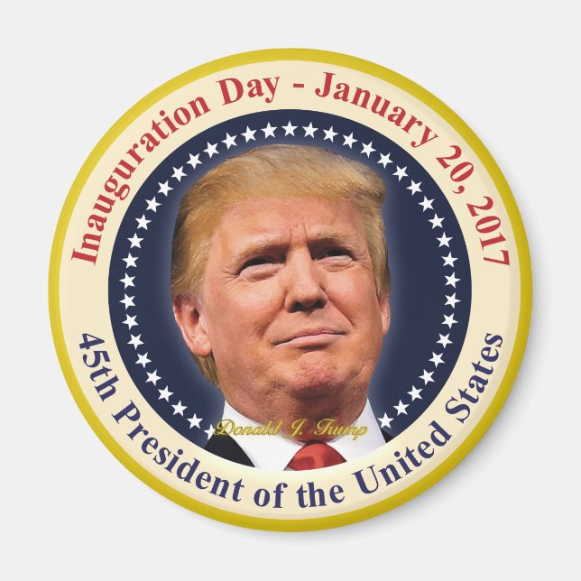 Aimant Le Président Donald Trump Jour d'investiture Souve (Devant)
