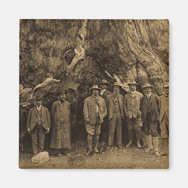 Aimant Le président Roosevelt et John Muir 1903 (Sepia) (Devant)
