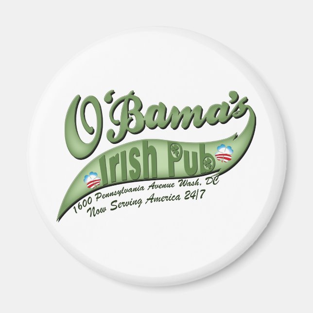 Aimant Le pub irlandais d'O'bama (Devant)