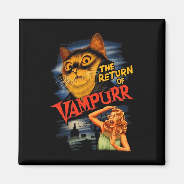 Aimant Le Retour De Vampurr Drôle Chat (Devant)