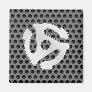 Aimant Le rétro chrome argenté vintage FRAIS aiment 45