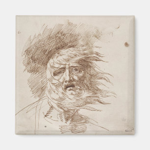 Aimant Le roi Lear dans la tempête (stylo et encre de clo