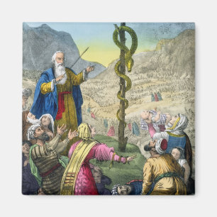 Aimant Le serpent d'airain, d'une bible imprimée par