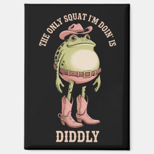 Aimant Le Seul Squat Que Je Fais Est Diddly Drôle Cowboy